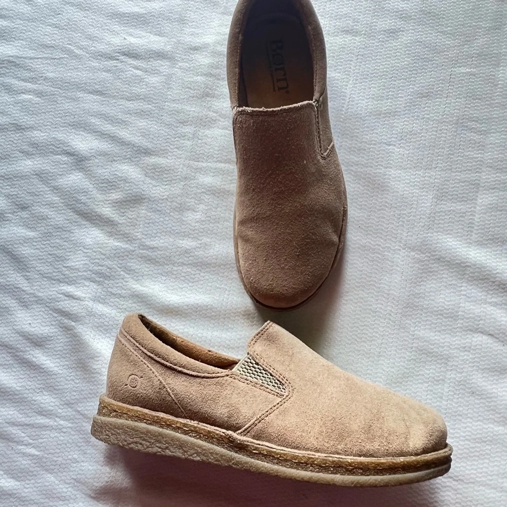 Born‎ Beige Suede Loafers